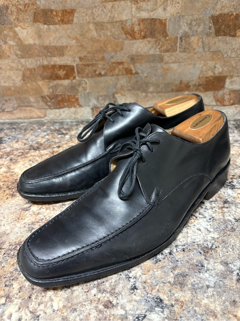 Bally Tames Oxford Black Leather Dress Shoes Size 10